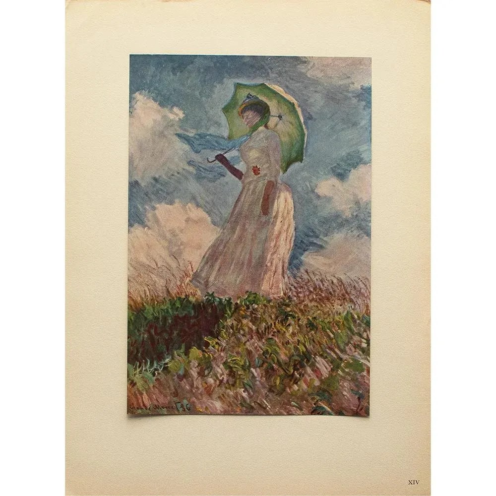1950 After Claude Monet "Woman With a Parasol" First Edition Parisian Full-Color Print - 7