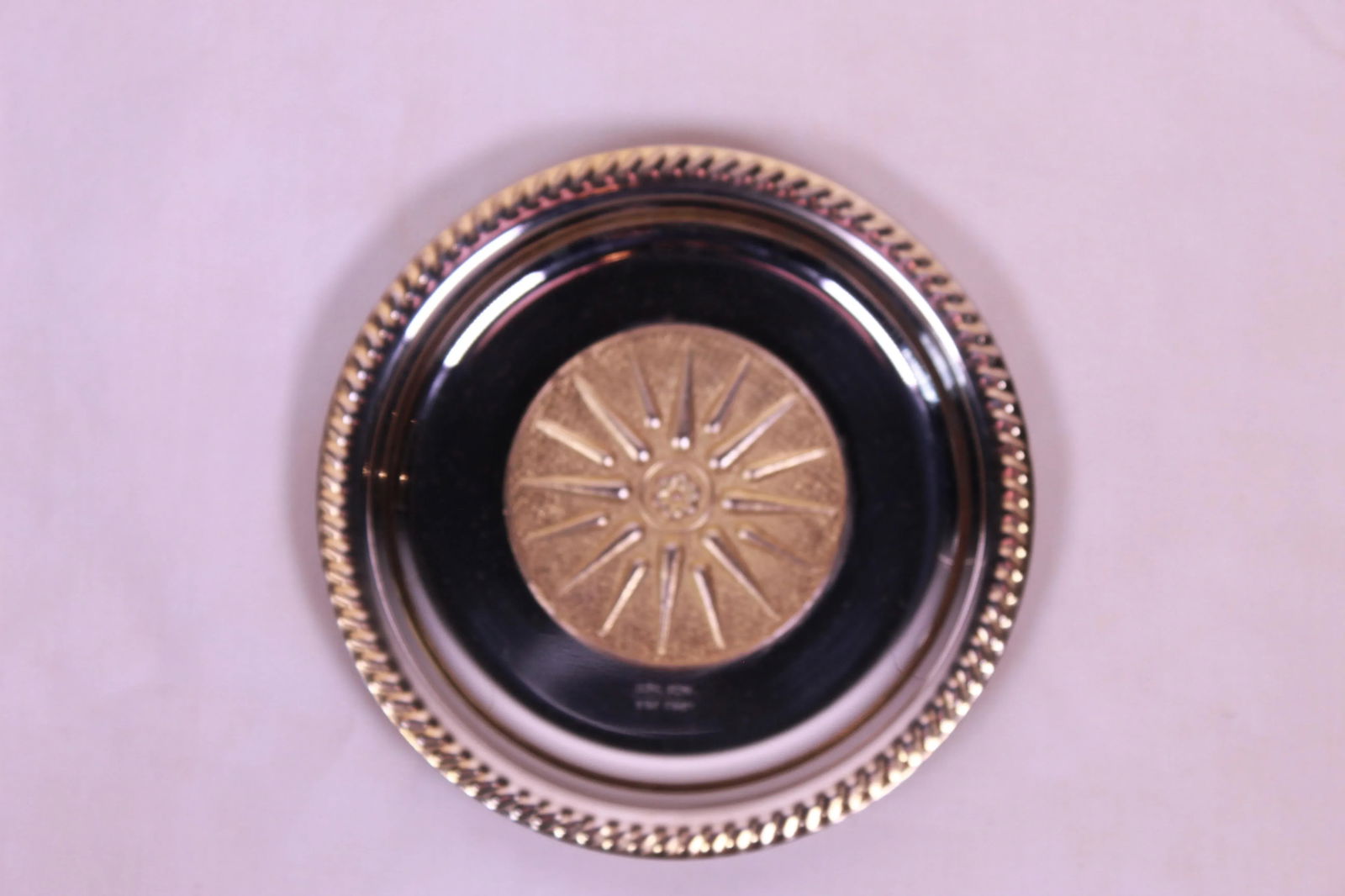 Antique Gold 24k & Stainless Steel Ornamented With the Ancient Macedonian Symbol or the "Vergina S - 2