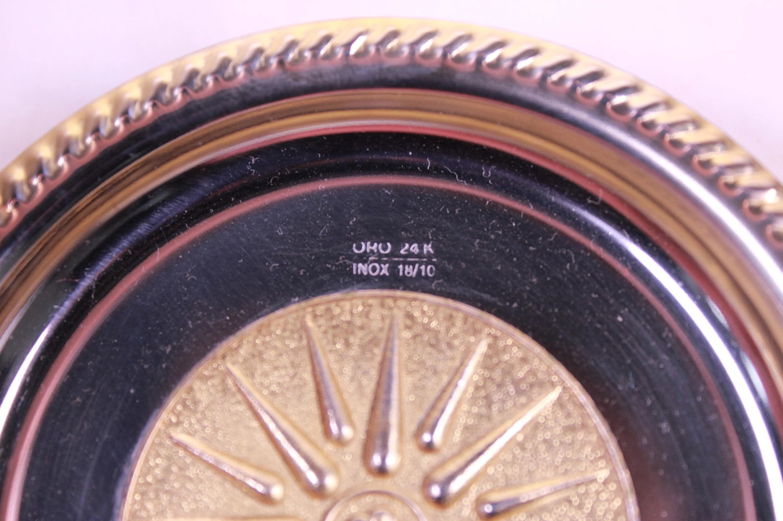 Antique Gold 24k & Stainless Steel Ornamented With the Ancient Macedonian Symbol or the "Vergina S - 5