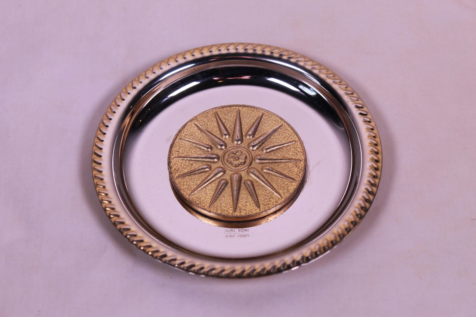 Antique Gold 24k & Stainless Steel Ornamented With the Ancient Macedonian Symbol or the "Vergina S - 6