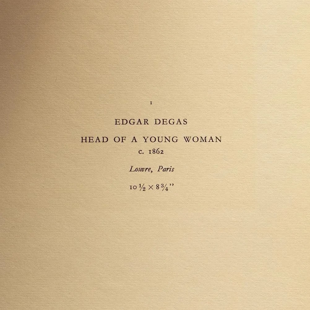 1940s After Edgar Degas "Head of a Young Woman" Vintage Swiss Full-Color Print - 4