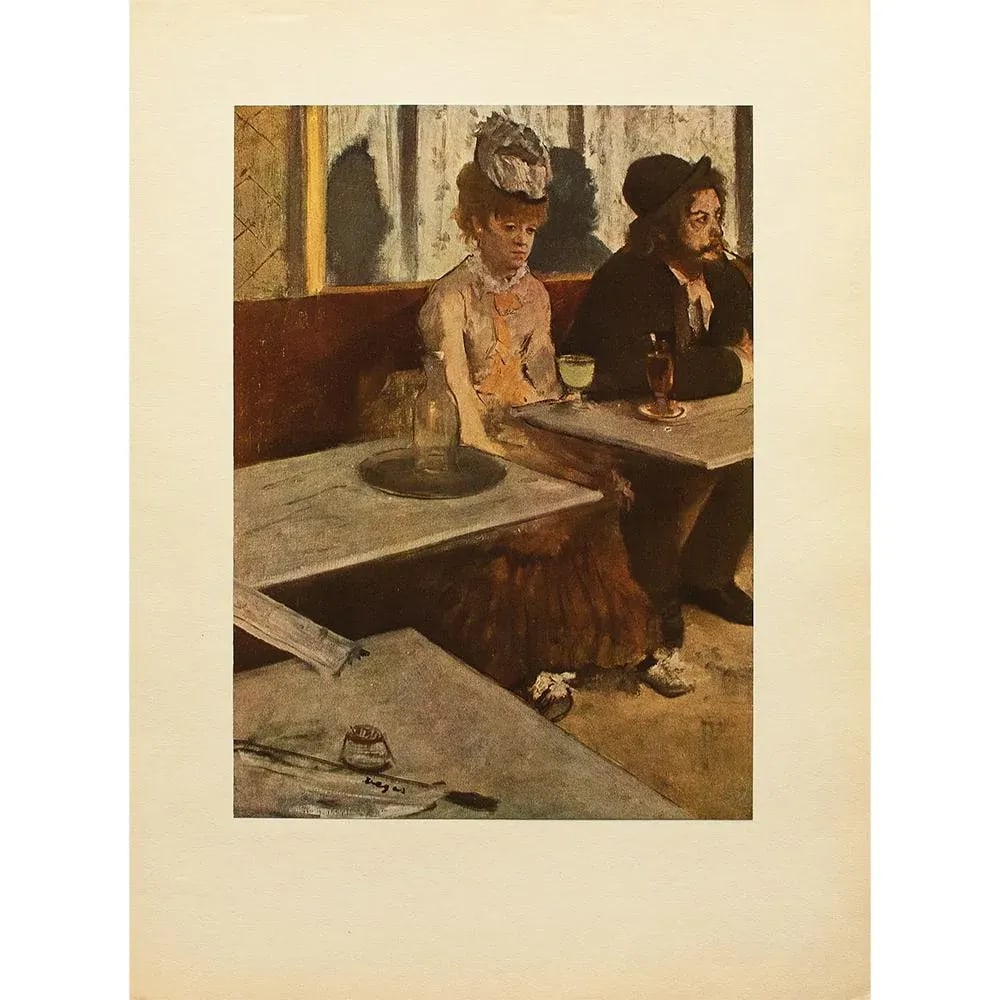 1940s After Edgar Degas "L'Absinthe" Vintage Full Color Print From Geneva - 7