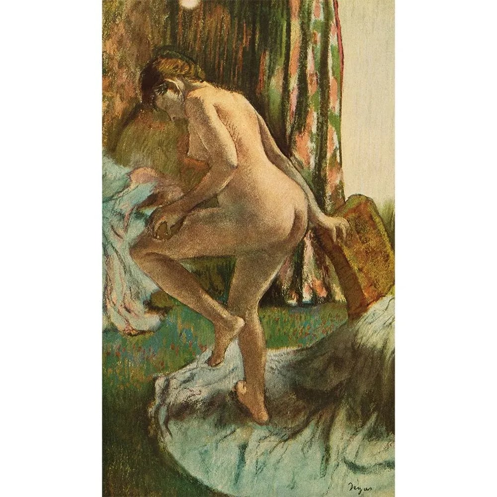 1940s After Edgar Degas "After the Bath" Vintage Full-Color Print From Geneva - 2