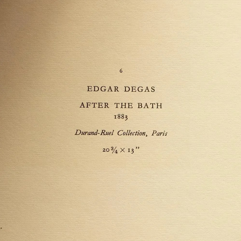 1940s After Edgar Degas "After the Bath" Vintage Full-Color Print From Geneva - 4