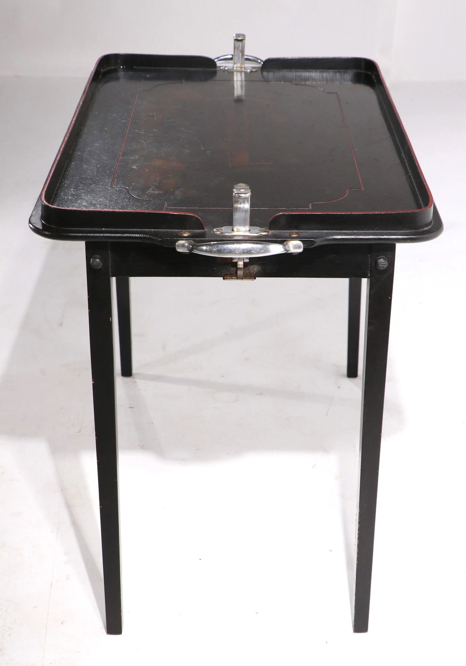 Vintage Folding Table With Train Motif - 5