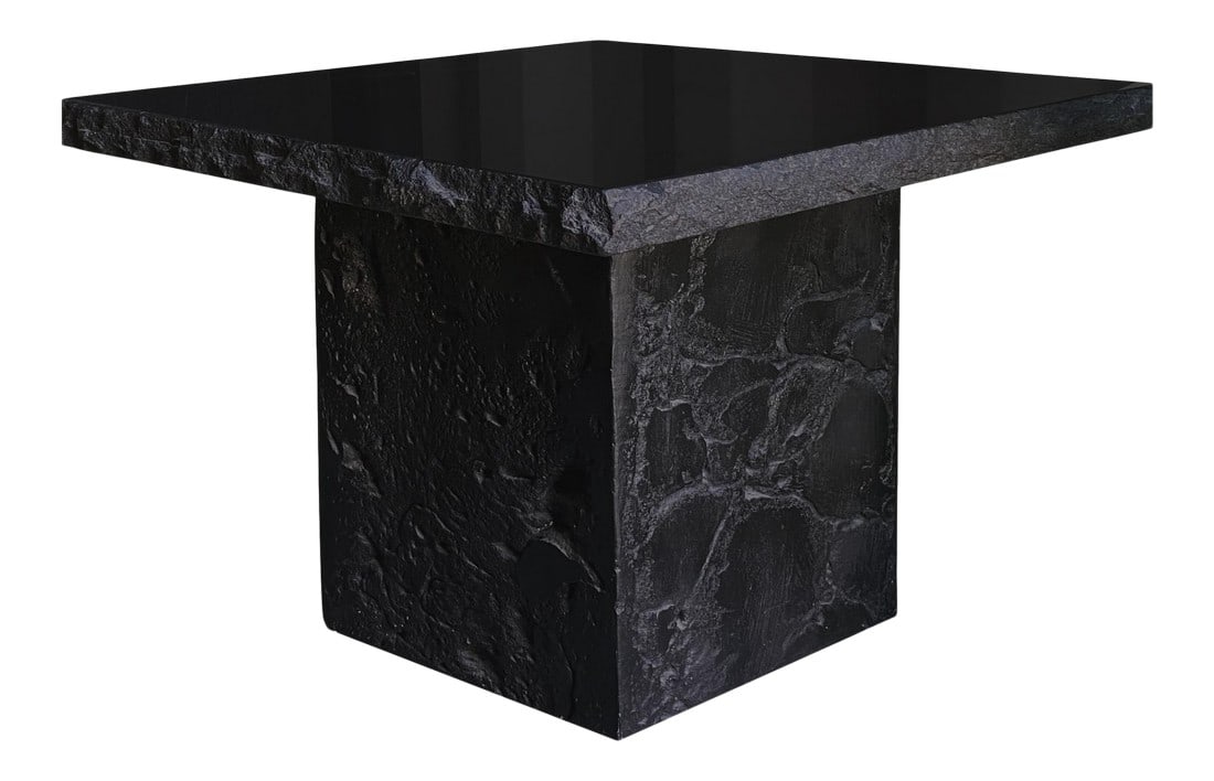 Postmodern Black Marble Stone Accent Table (1 of 5)