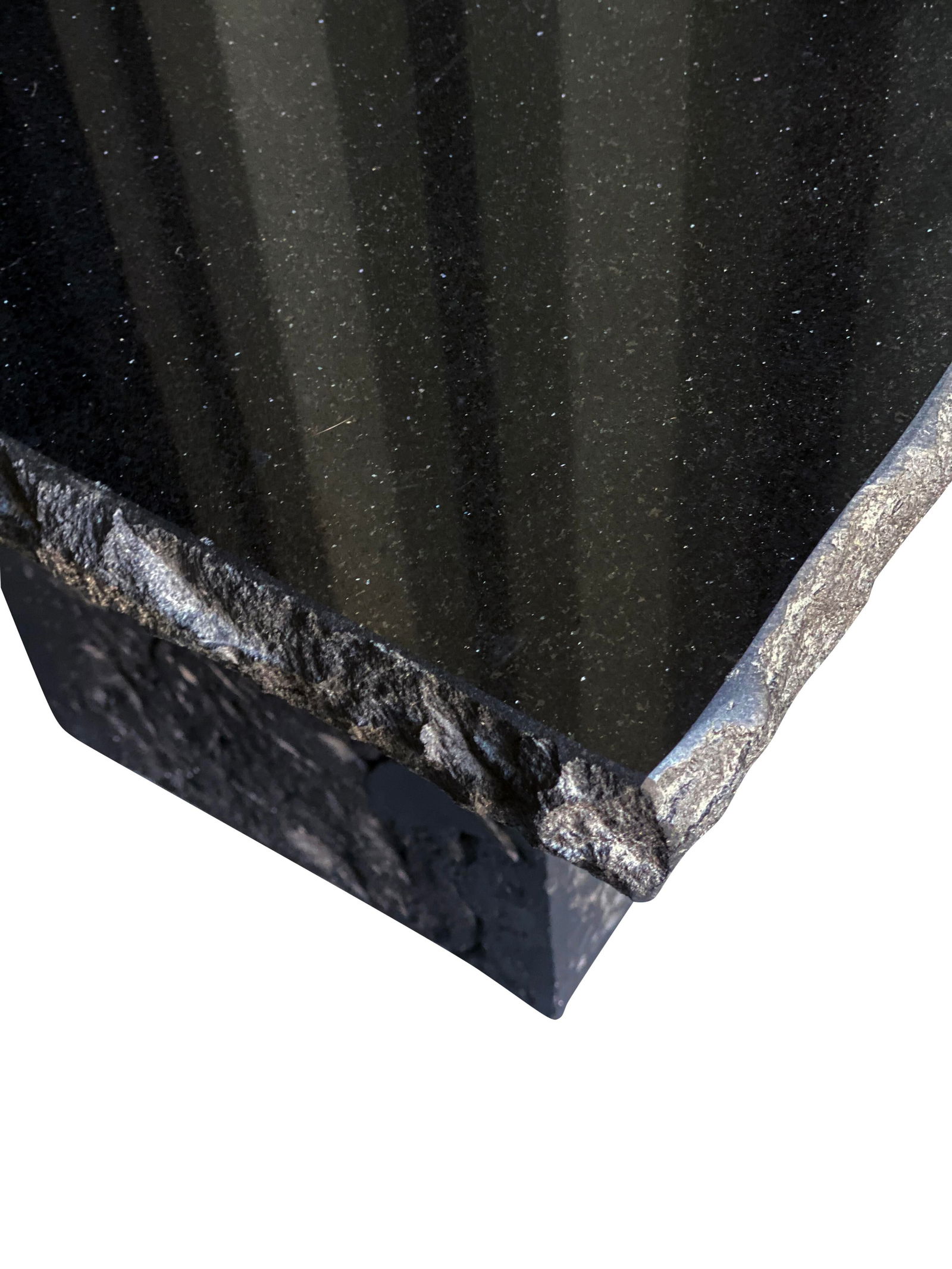 Postmodern Black Marble Stone Accent Table - 4