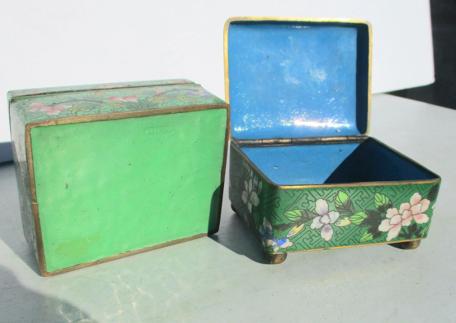 Matched Pair of Chinese Enamel Boxes Circa 1910s' -A Pair of 2 - 6