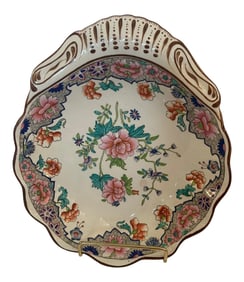 English Antique Spode Clamshell Serving Dish