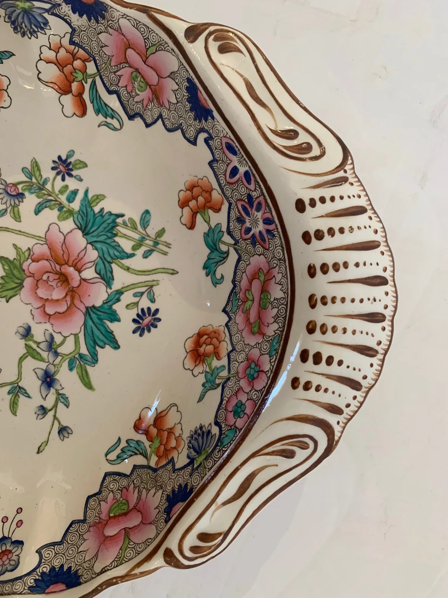 English Antique Spode Clamshell Serving Dish - 3