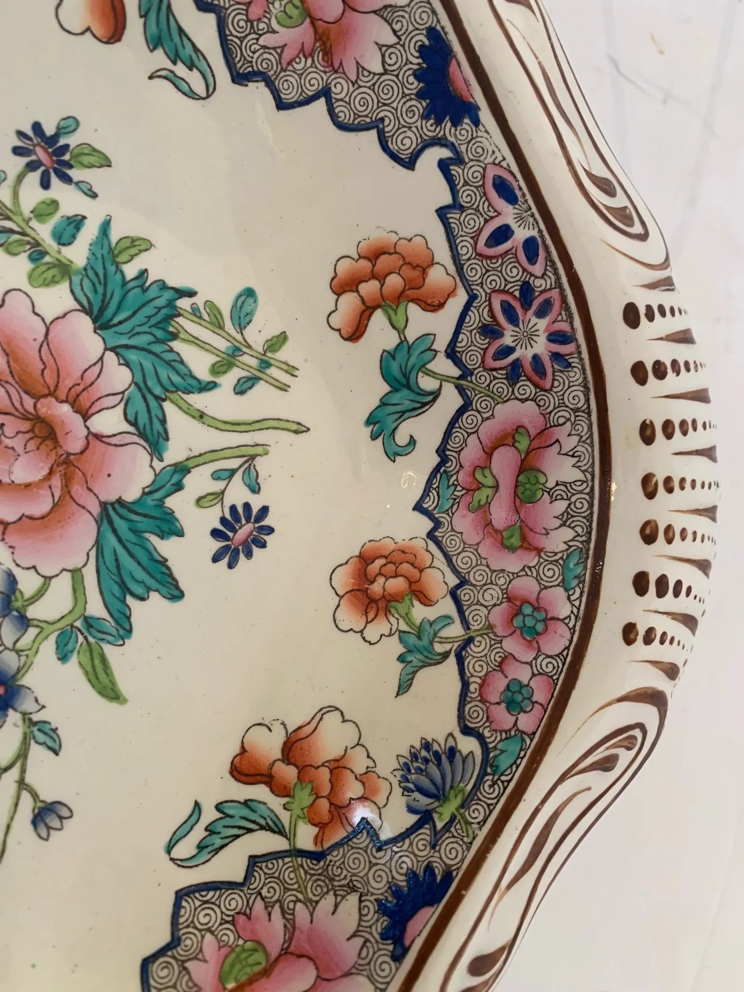 English Antique Spode Clamshell Serving Dish - 4