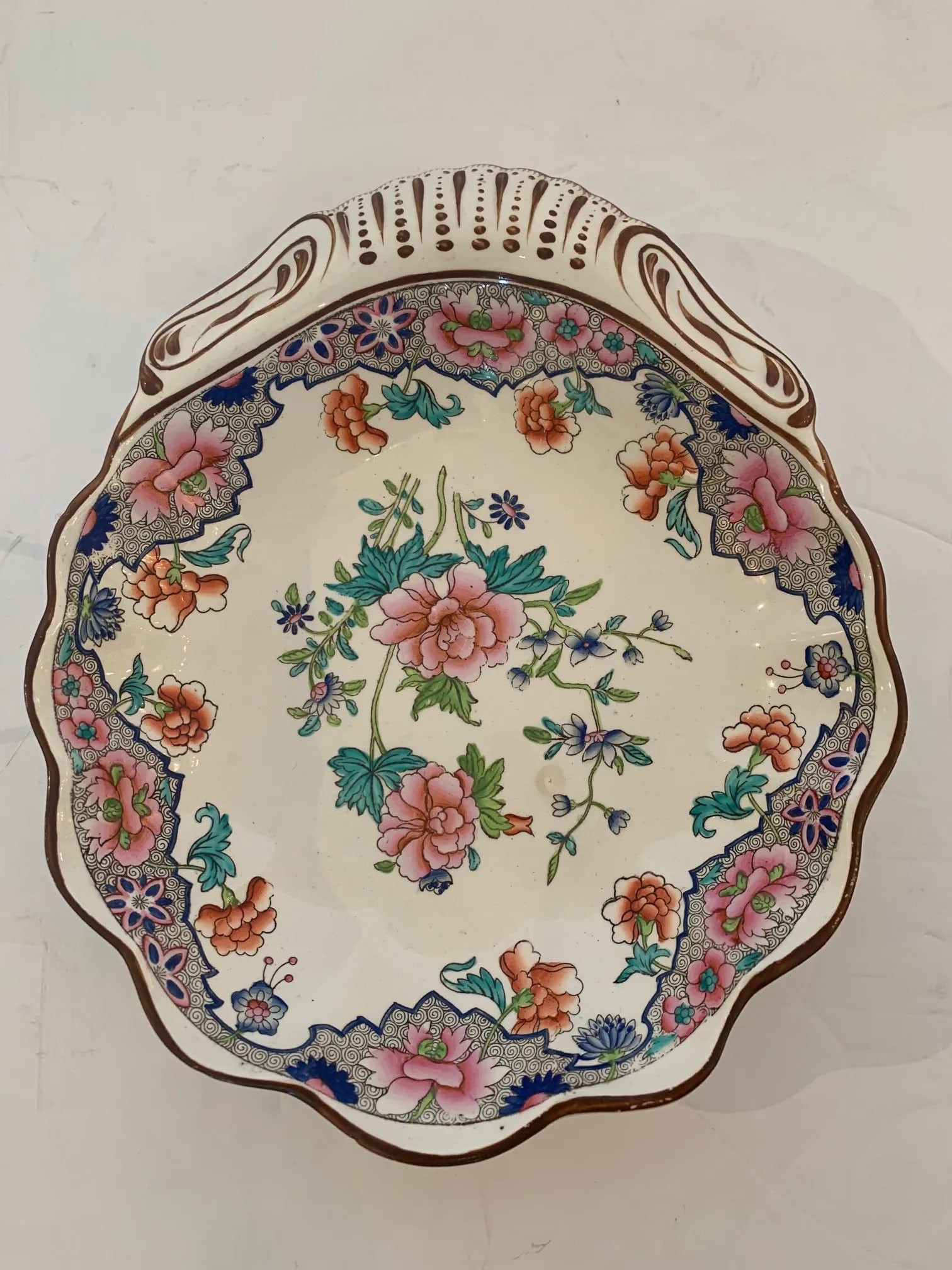 English Antique Spode Clamshell Serving Dish - 5