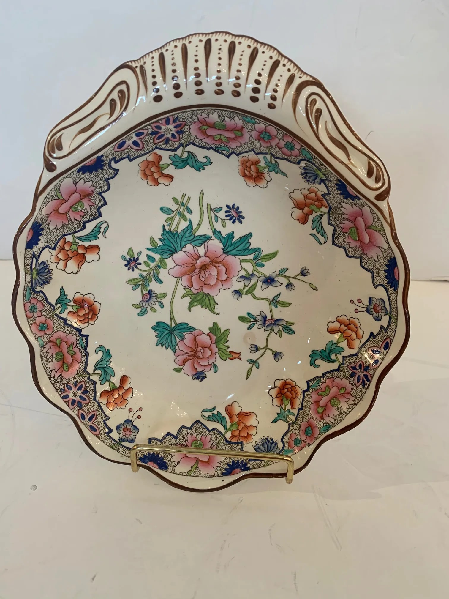 English Antique Spode Clamshell Serving Dish - 9