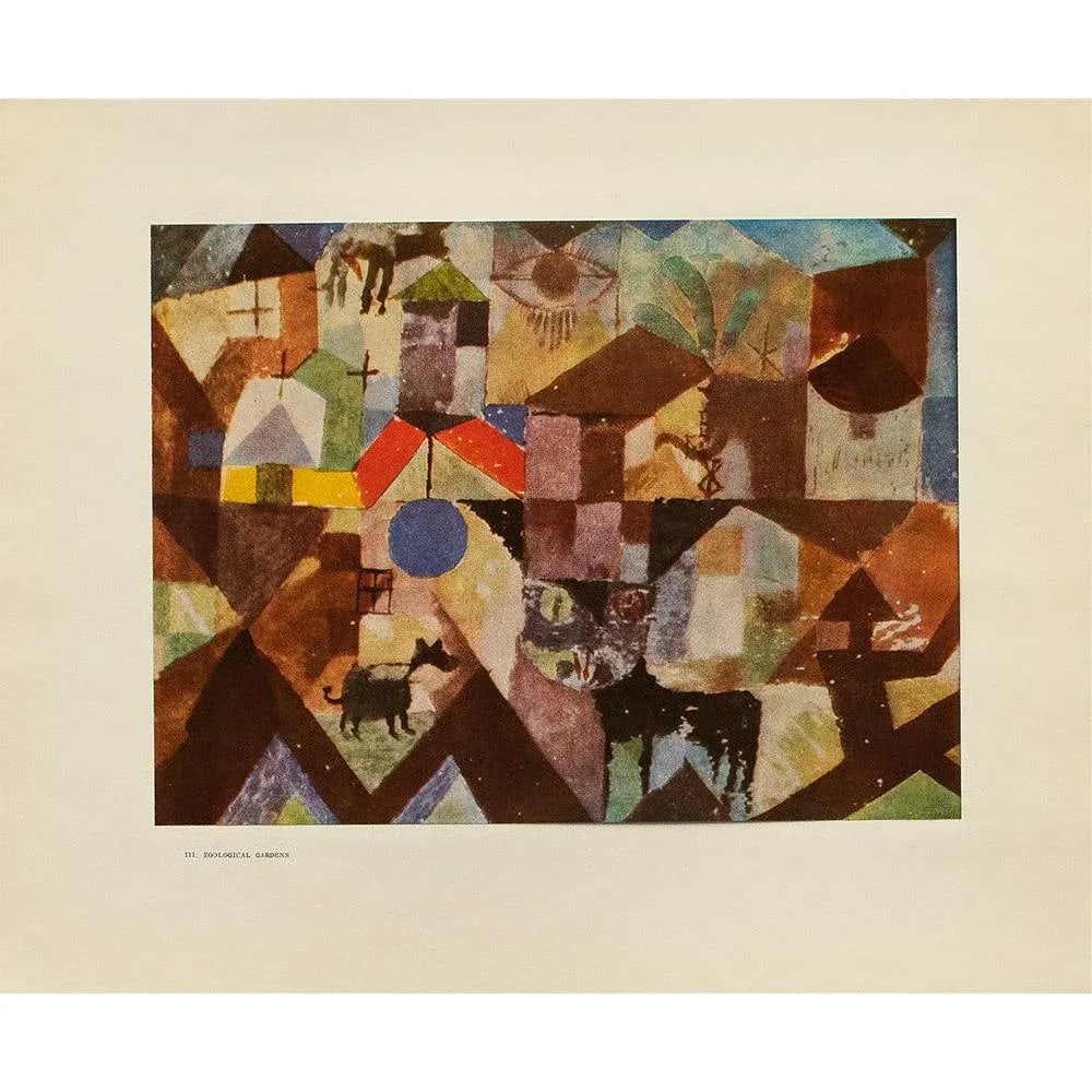 1969 After Paul Klee "Zoological Gardens" Full Color Print - 5