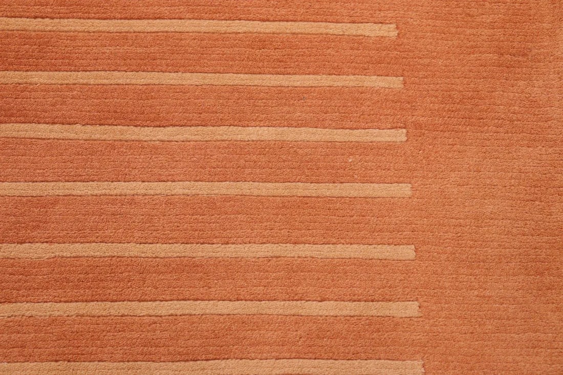 1980s 1980s Vintage Nepalese Rust/Tan Wool Rug - 6'0'' X 9'0'' - 6