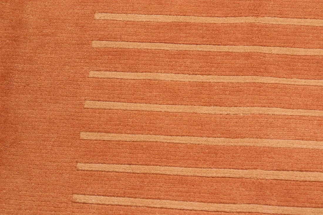 1980s 1980s Vintage Nepalese Rust/Tan Wool Rug - 6'0'' X 9'0'' - 7