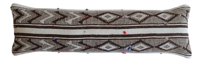1970s Turkish Kilim Lumbar Pillow Cover