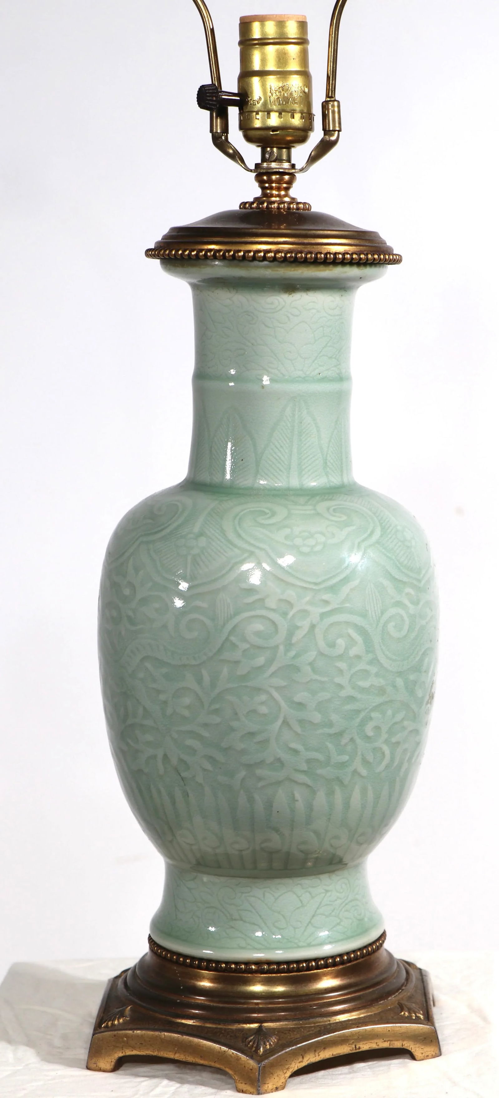 Decorative Celadon Table Lamp Att. To Frederick Cooper - 3