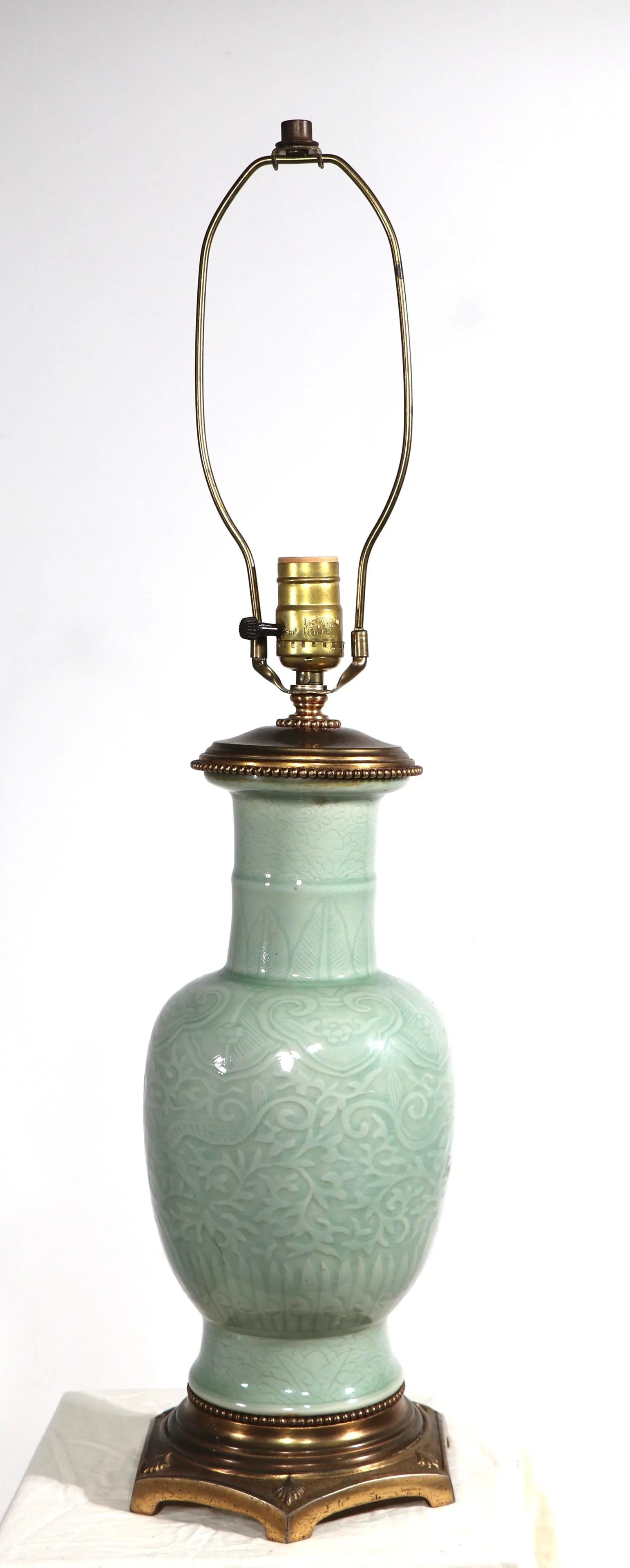 Decorative Celadon Table Lamp Att. To Frederick Cooper - 9