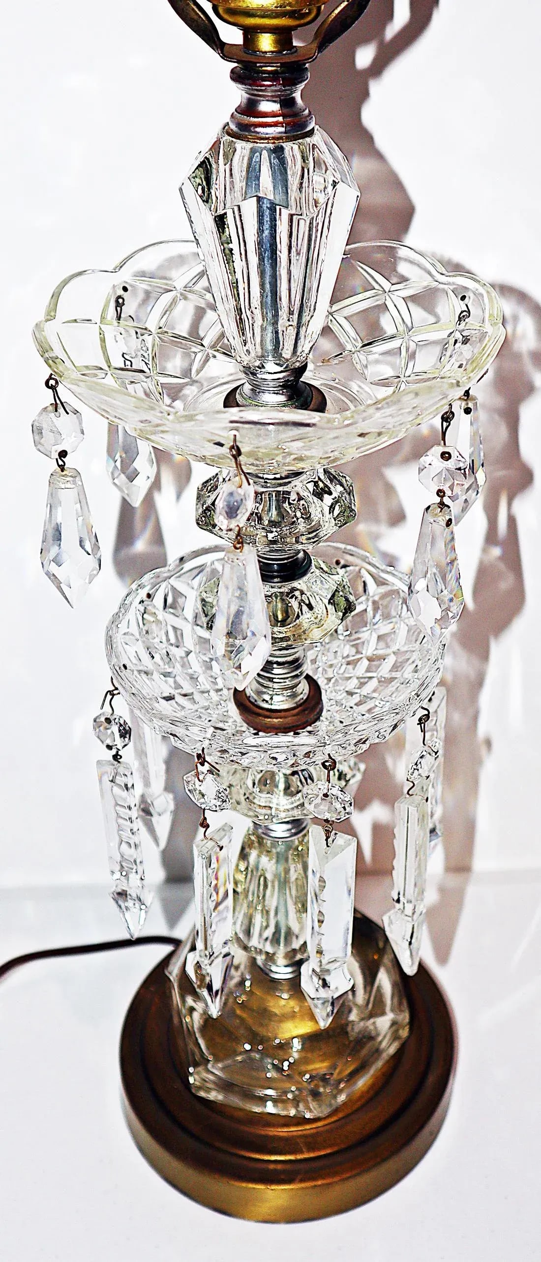 Hollywood Regency Crystal Table Lamp - 5
