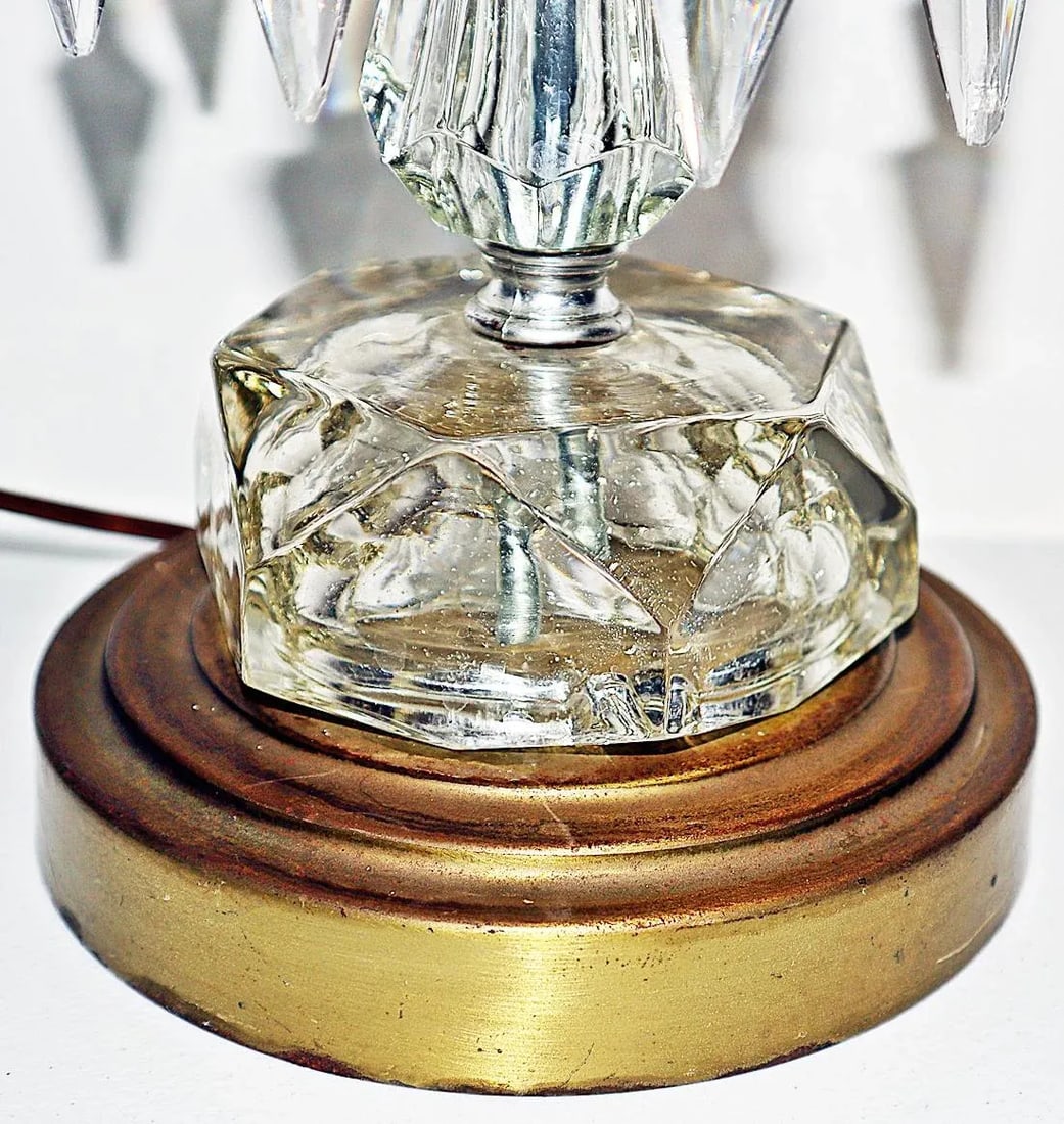 Hollywood Regency Crystal Table Lamp - 6