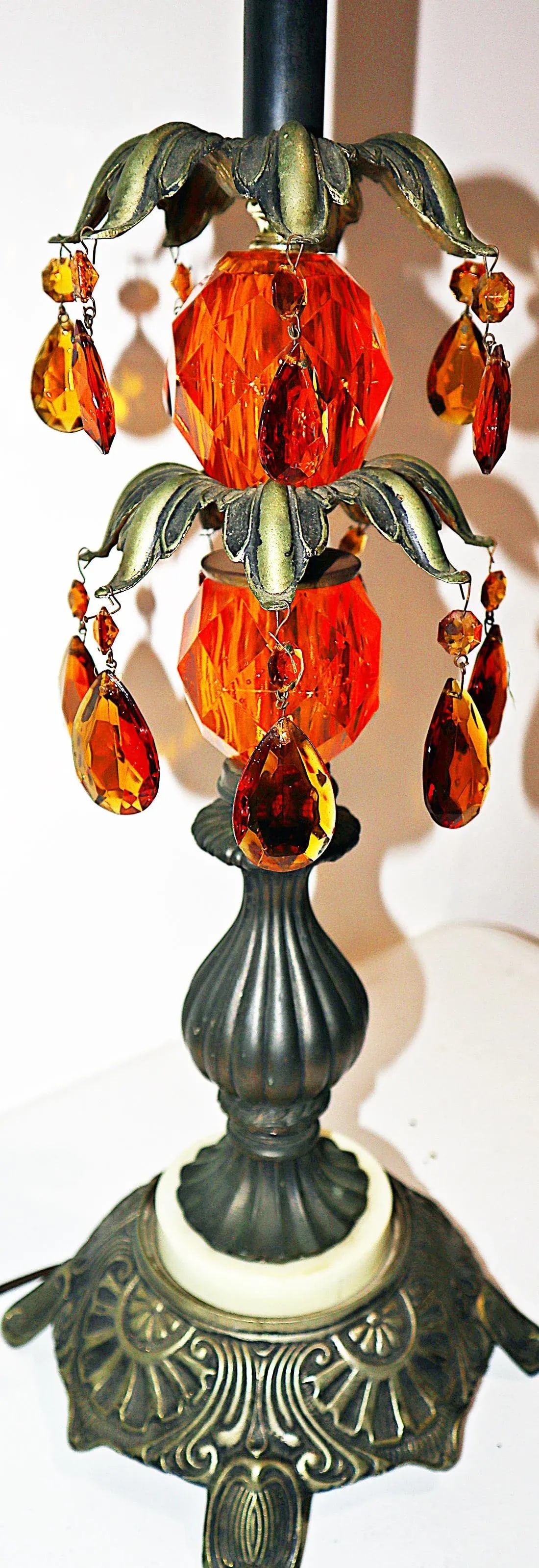 Hollywood Regency Crystal Table Lamp - 3