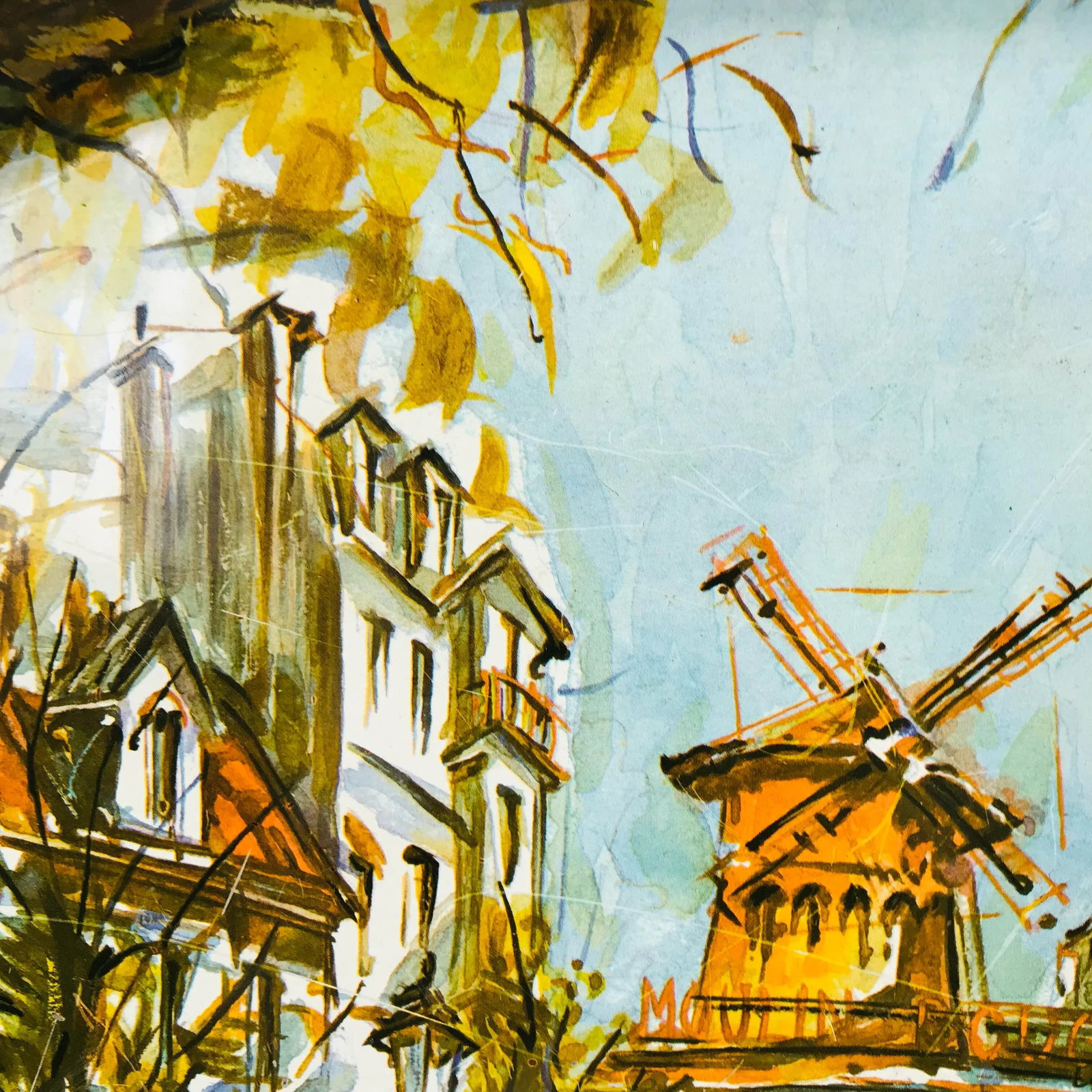 Vintage Moulin Rouge Parisian Scene Metal Tray by Daher, Long Island - New York, Made in England - 7