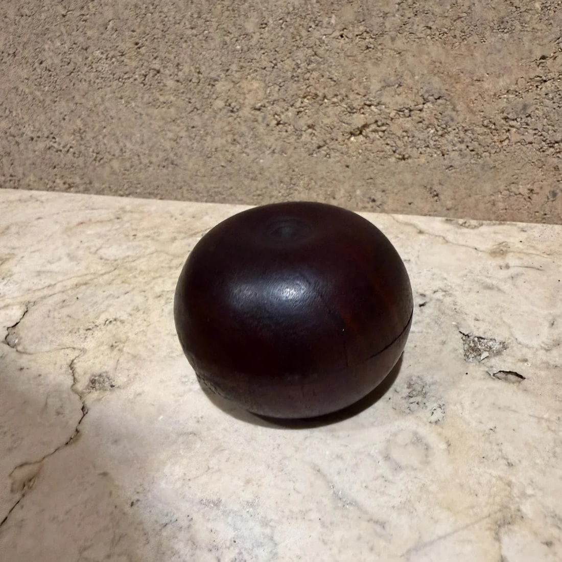 1970s Small Lidded Wood Vessel Container - 12