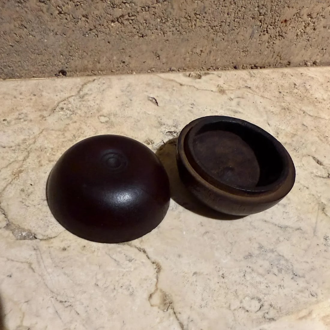 1970s Small Lidded Wood Vessel Container - 13