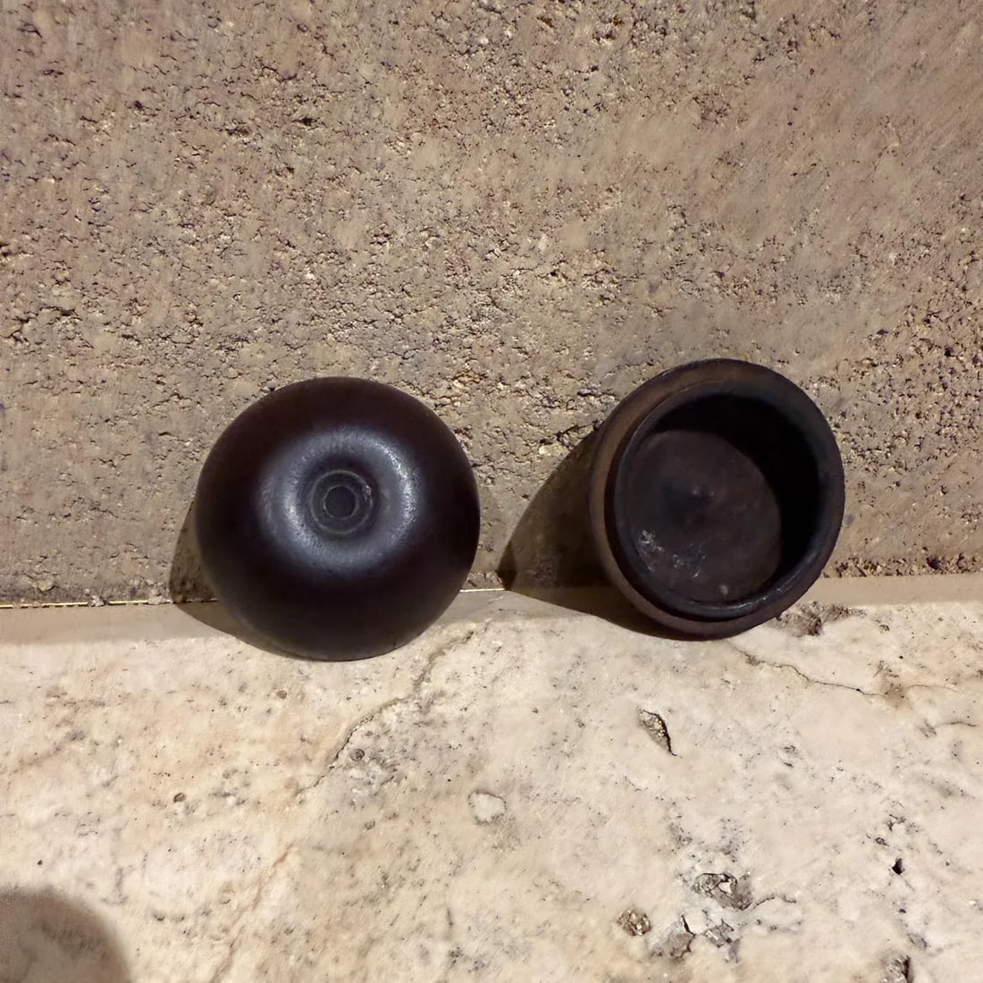 1970s Small Lidded Wood Vessel Container - 17