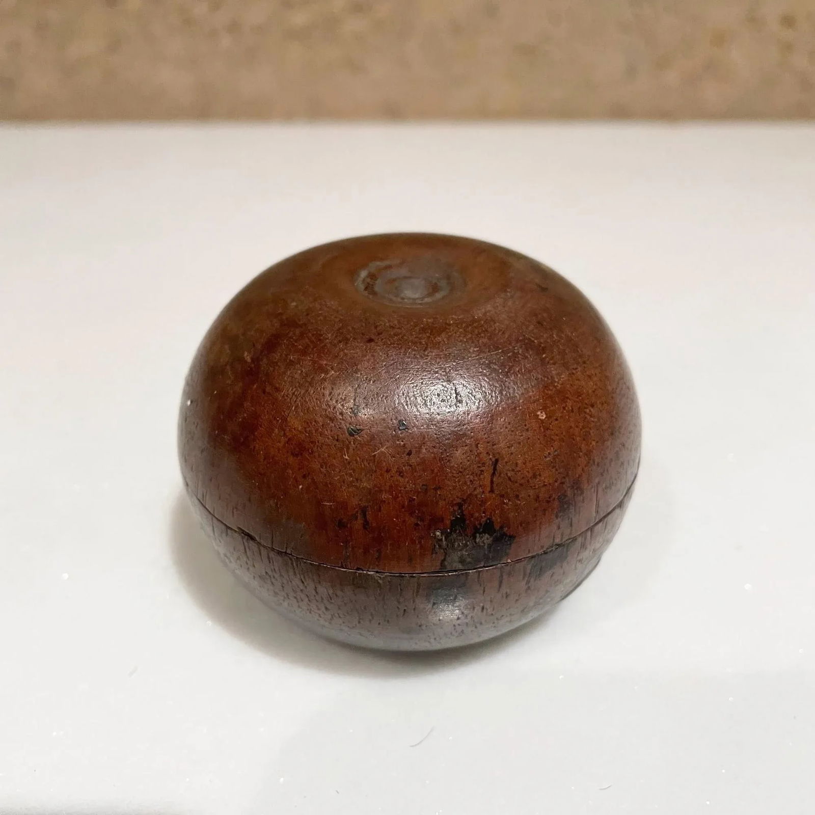 1970s Small Lidded Wood Vessel Container - 2