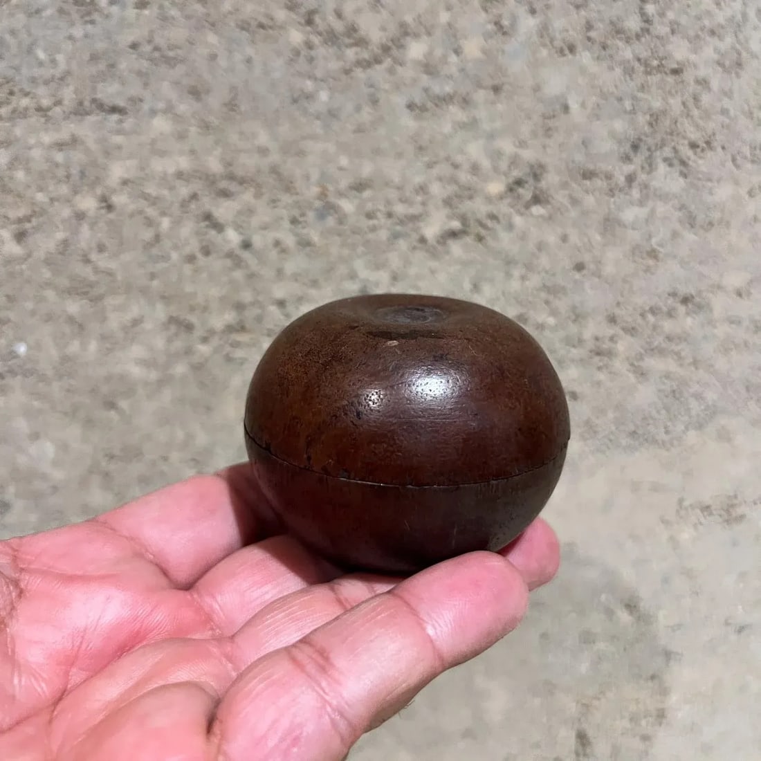 1970s Small Lidded Wood Vessel Container - 3