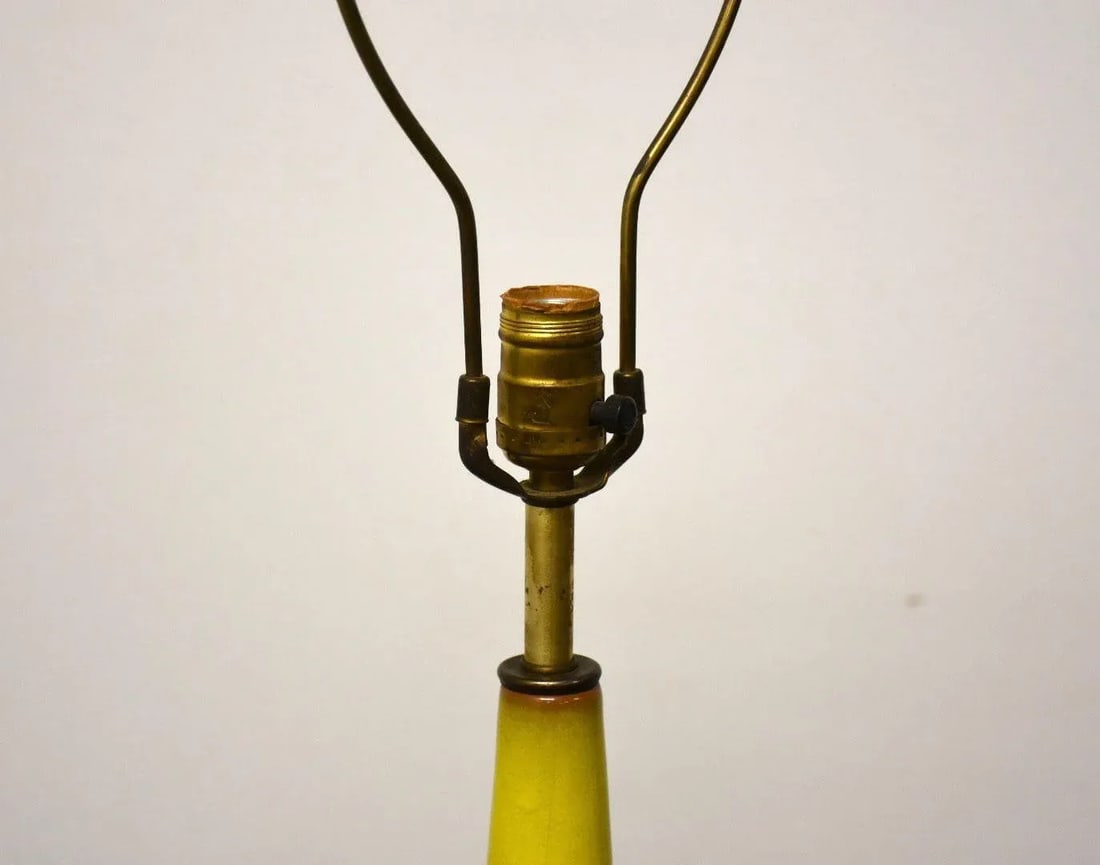 Mid Century Yellow Table Lamp - 3