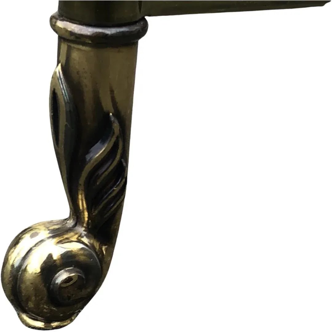 1960s Vintage Art Deco Style Brass Oval Coffee Table - 2