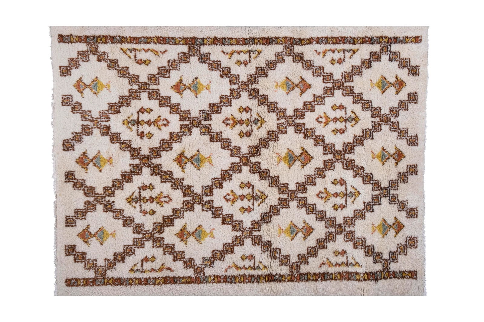 Mid 20th Century Moroccan Rug 5'6" X 7'9" - 2