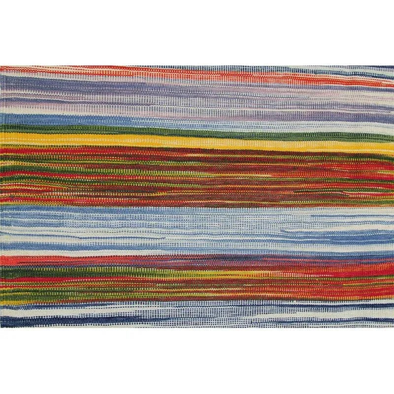 Handwoven Scandinavian Style Persian Kilim Area Rug 7'3"³ X 9'5"³ - 8