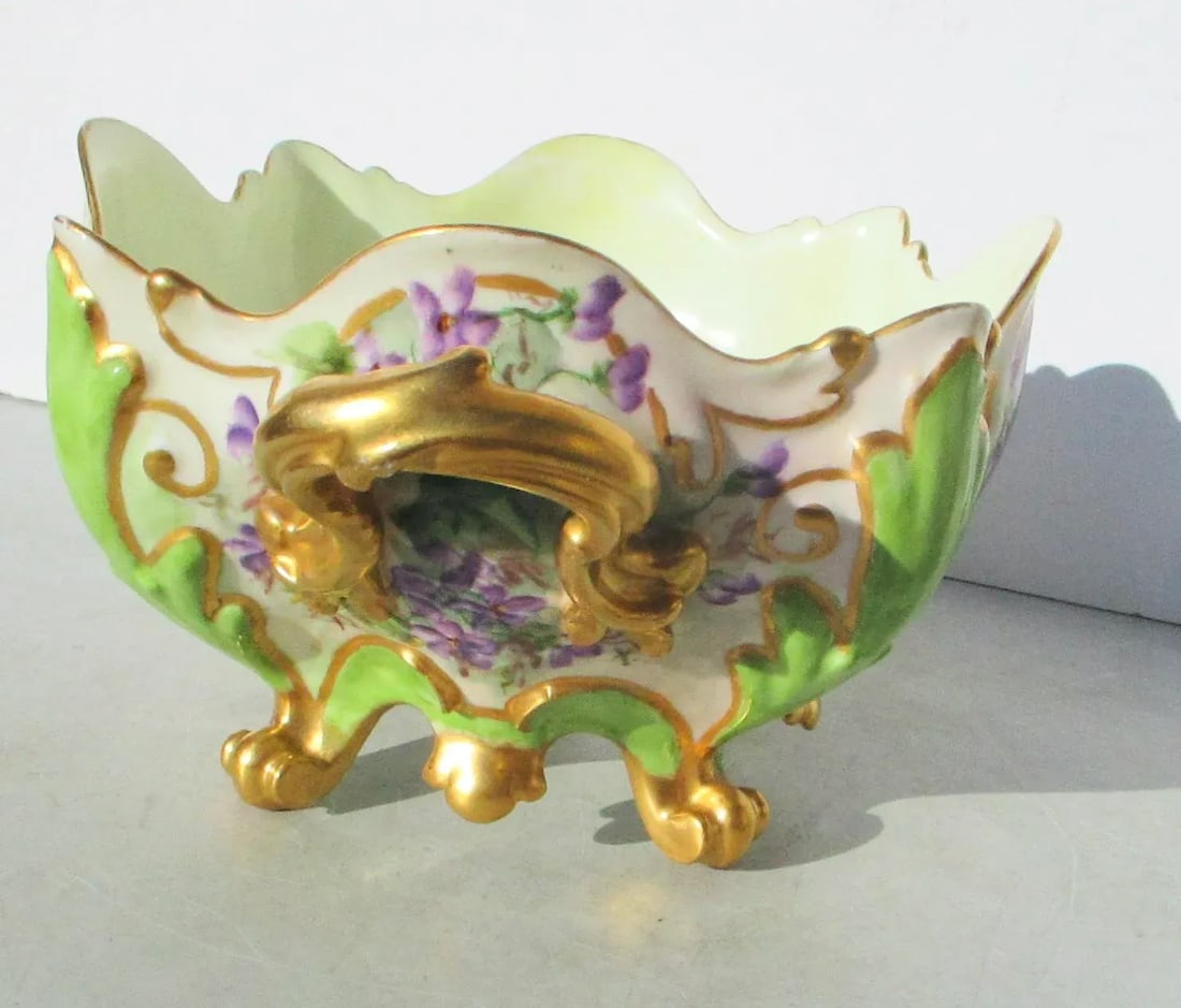 Antique Elite Limoges France Hand-Painted CenterBowl - 2