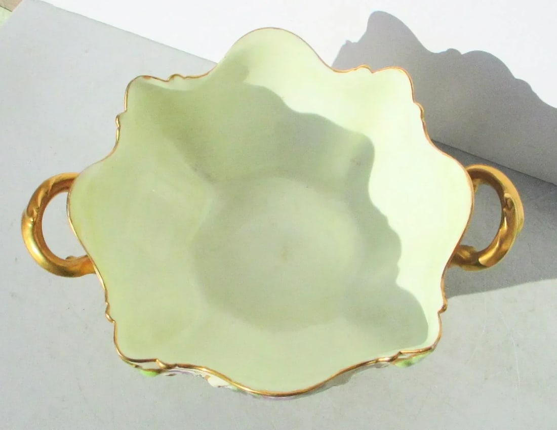 Antique Elite Limoges France Hand-Painted CenterBowl - 5