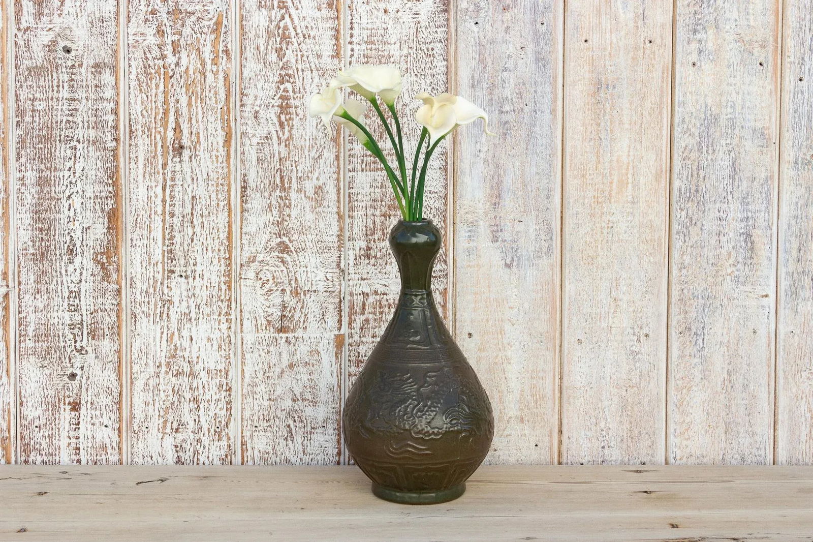 Asian Emerald Green Ceramic Vessel - 8