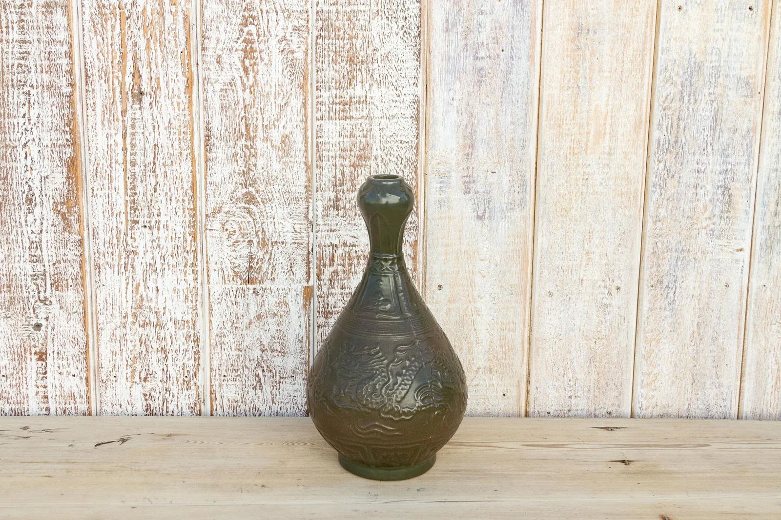 Asian Emerald Green Ceramic Vessel - 9