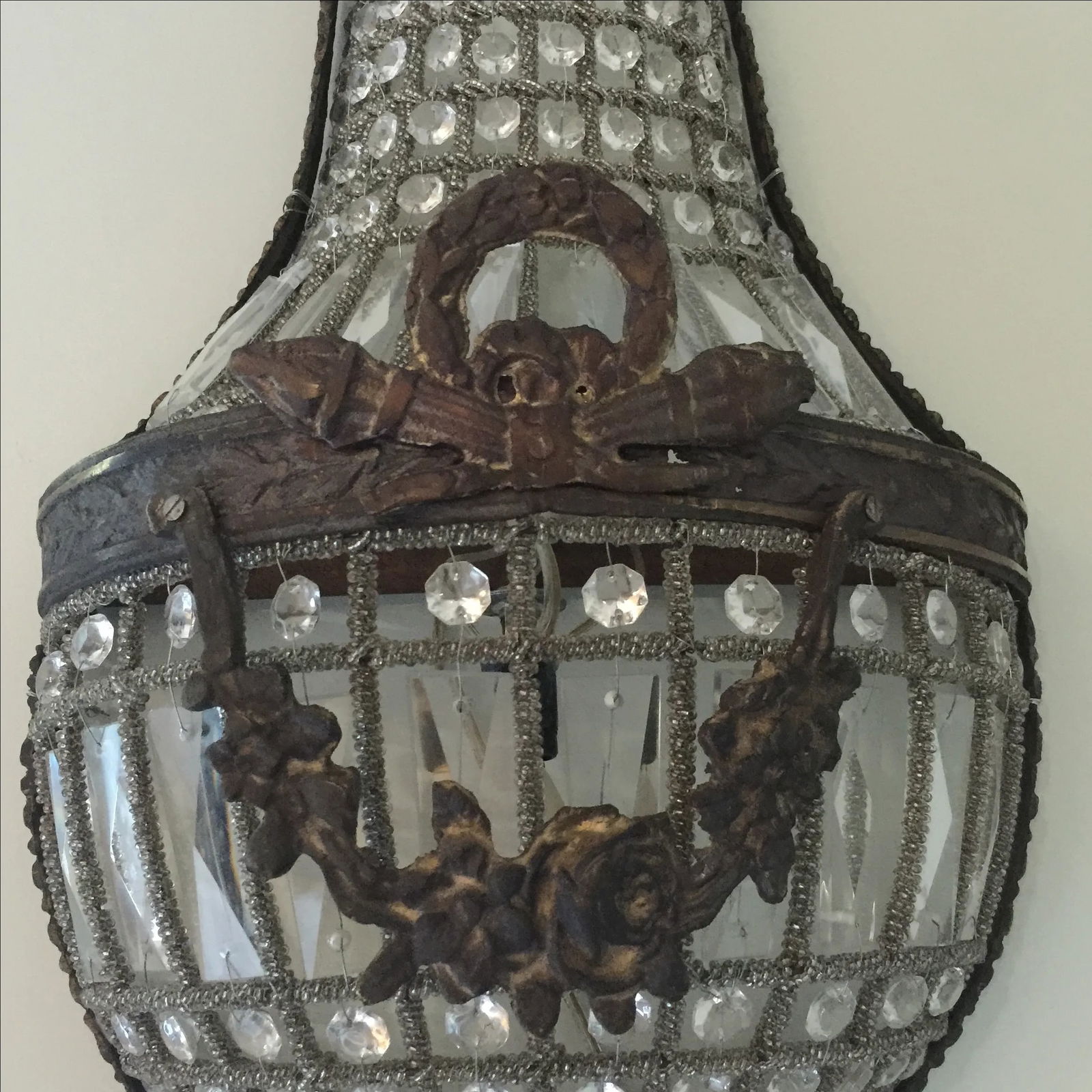 1970s Swedish Style Garland Swag Sconce - 4