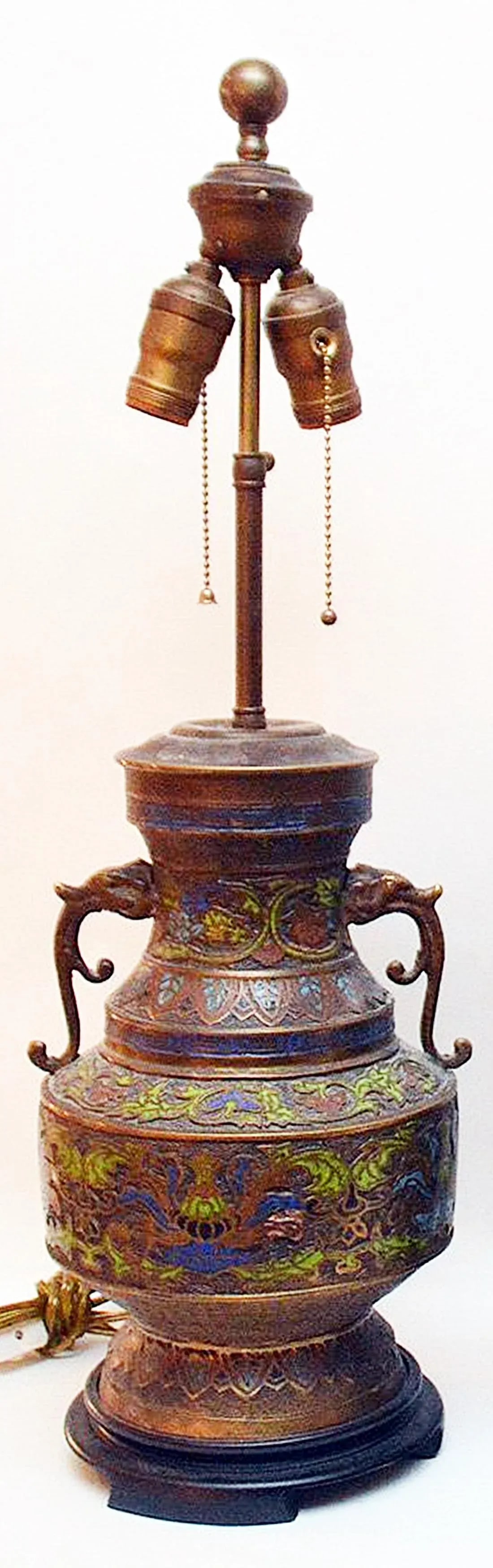Bronze Champleve' Table Lamp - 2