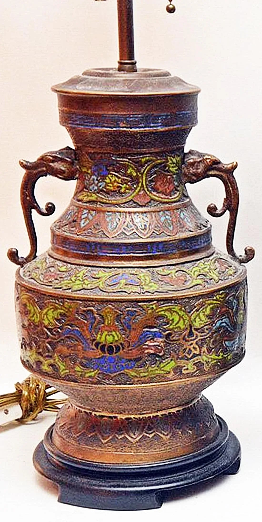 Bronze Champleve' Table Lamp - 3