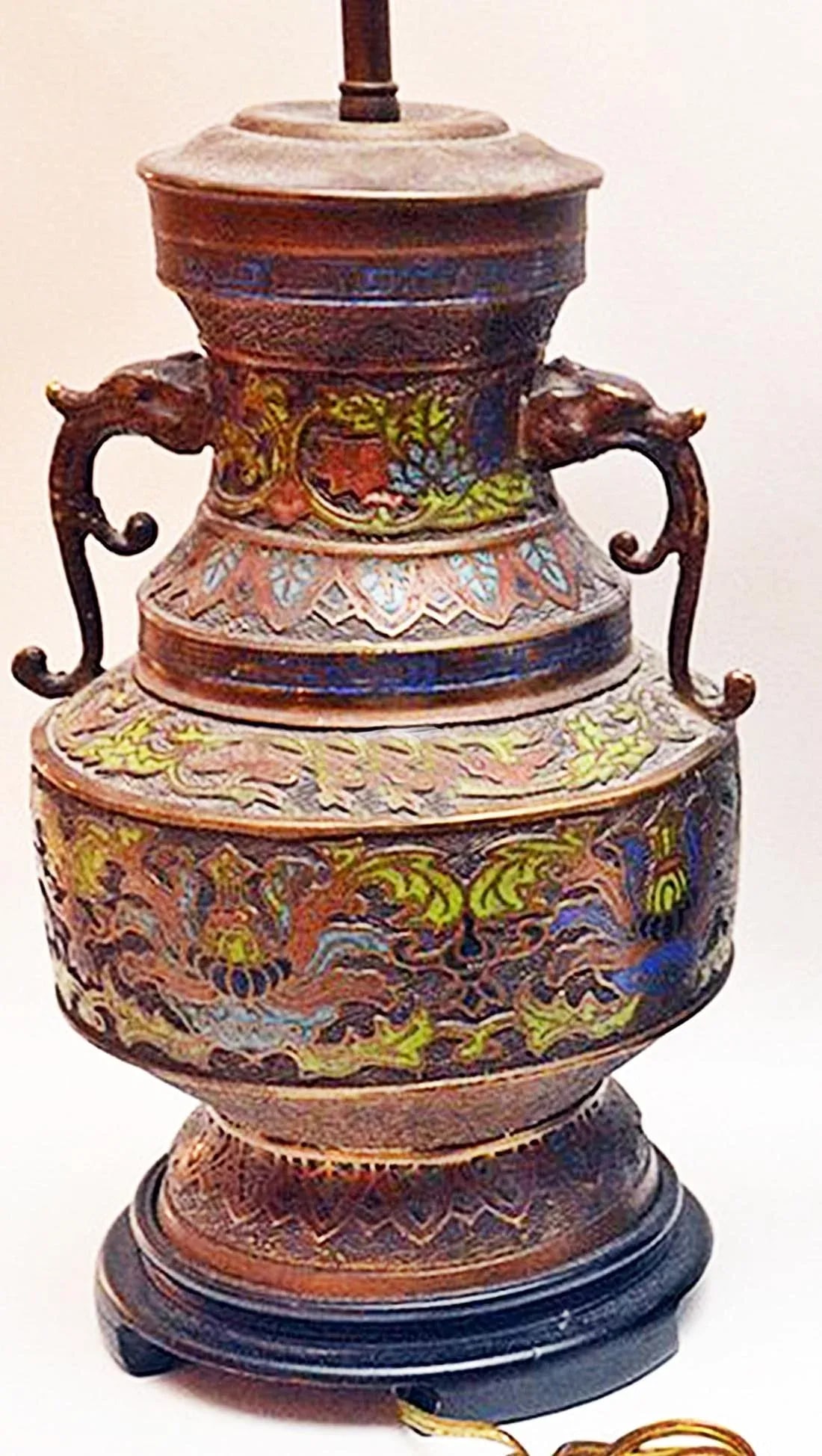 Bronze Champleve' Table Lamp - 5