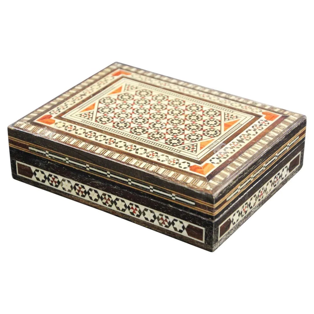 Middle Eastern Moorish Handcrafted Mosaic Decorative Trinket Box - 10