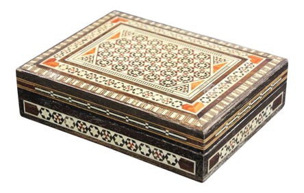 Middle Eastern Moorish Handcrafted Mosaic Decorative Trinket Box
