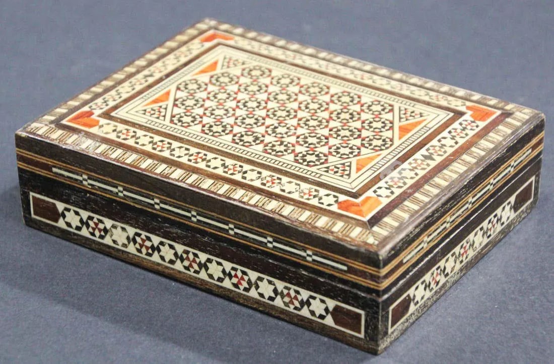 Middle Eastern Moorish Handcrafted Mosaic Decorative Trinket Box - 4