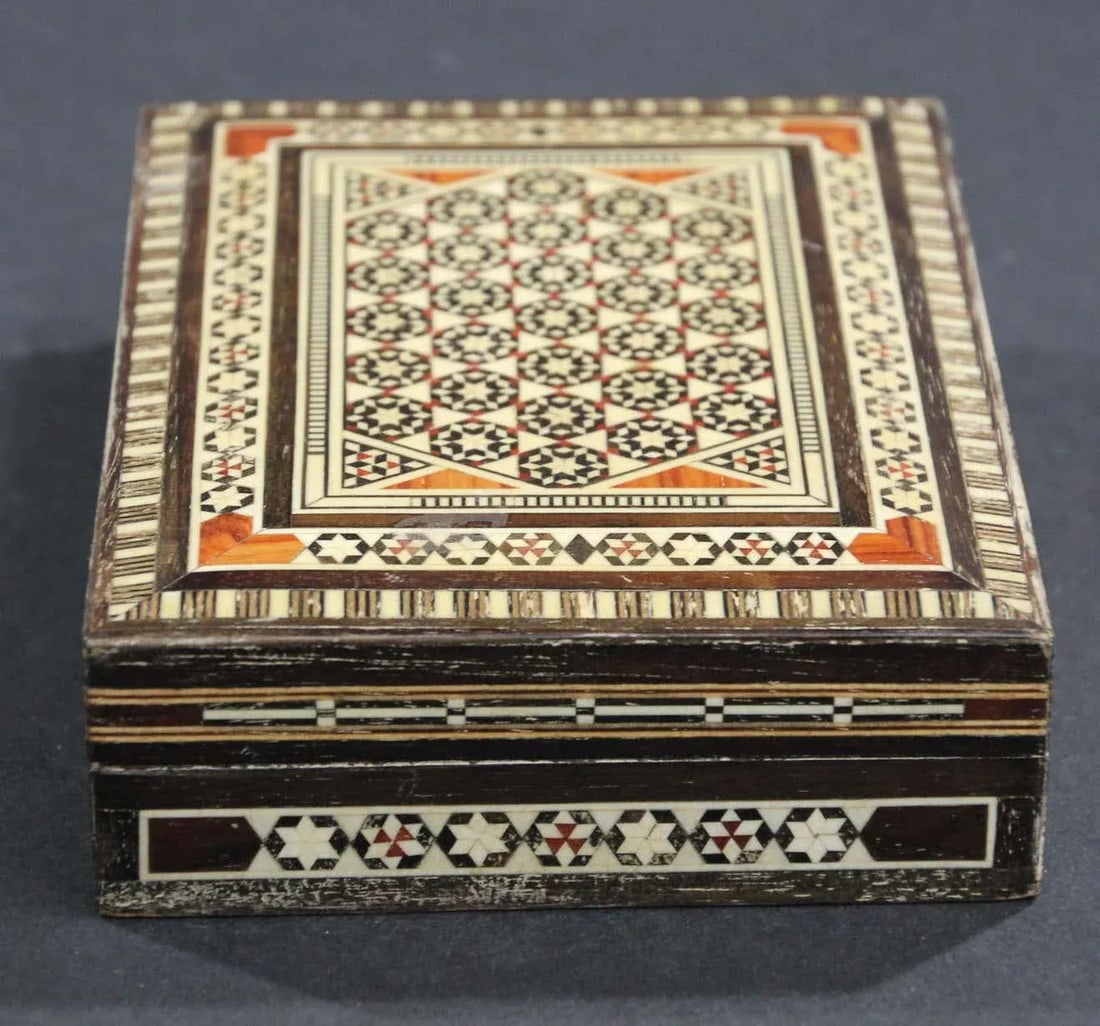 Middle Eastern Moorish Handcrafted Mosaic Decorative Trinket Box - 5