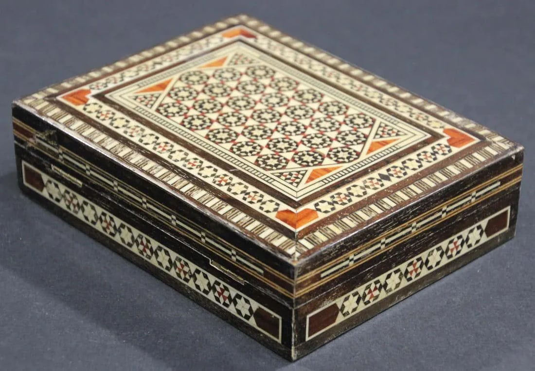 Middle Eastern Moorish Handcrafted Mosaic Decorative Trinket Box - 7