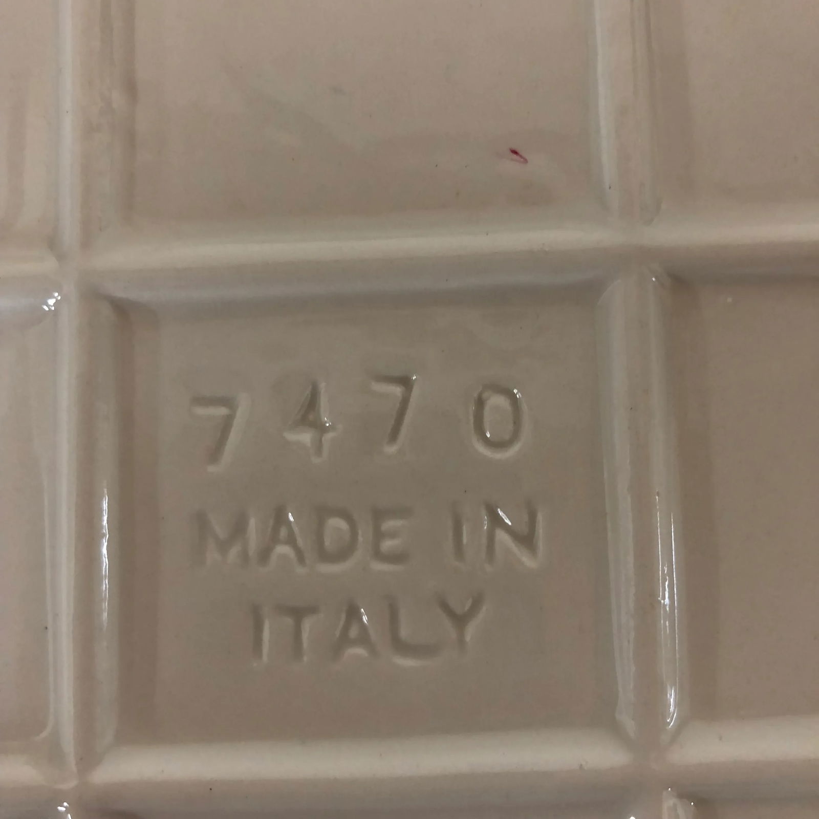 Hand Painted Celery Ceramic Mold Italian Trivet - 6